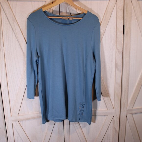 Chico's Tops - Chico’s Blue Lightweight Top Size 2